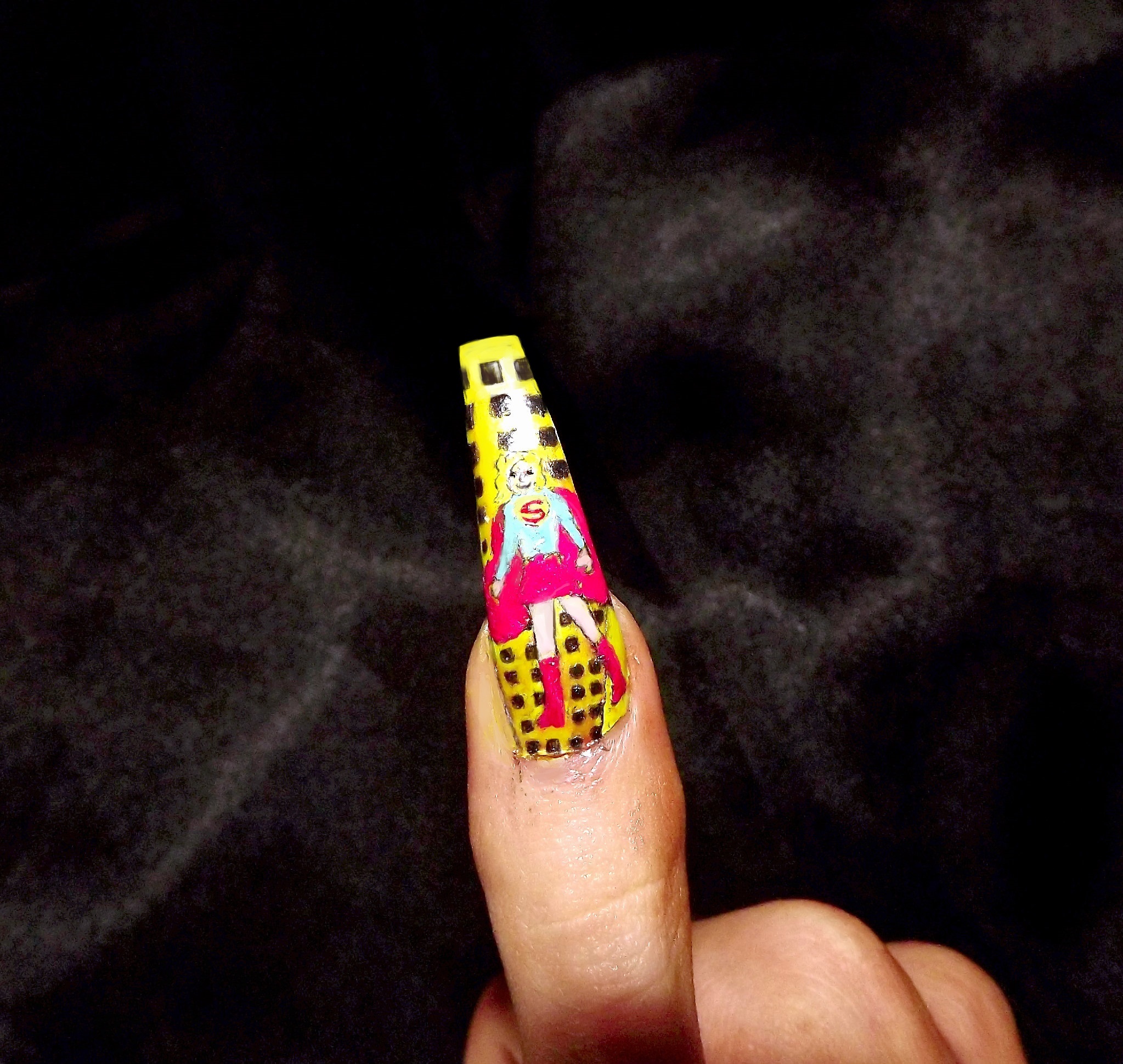 Superwoman nail art.