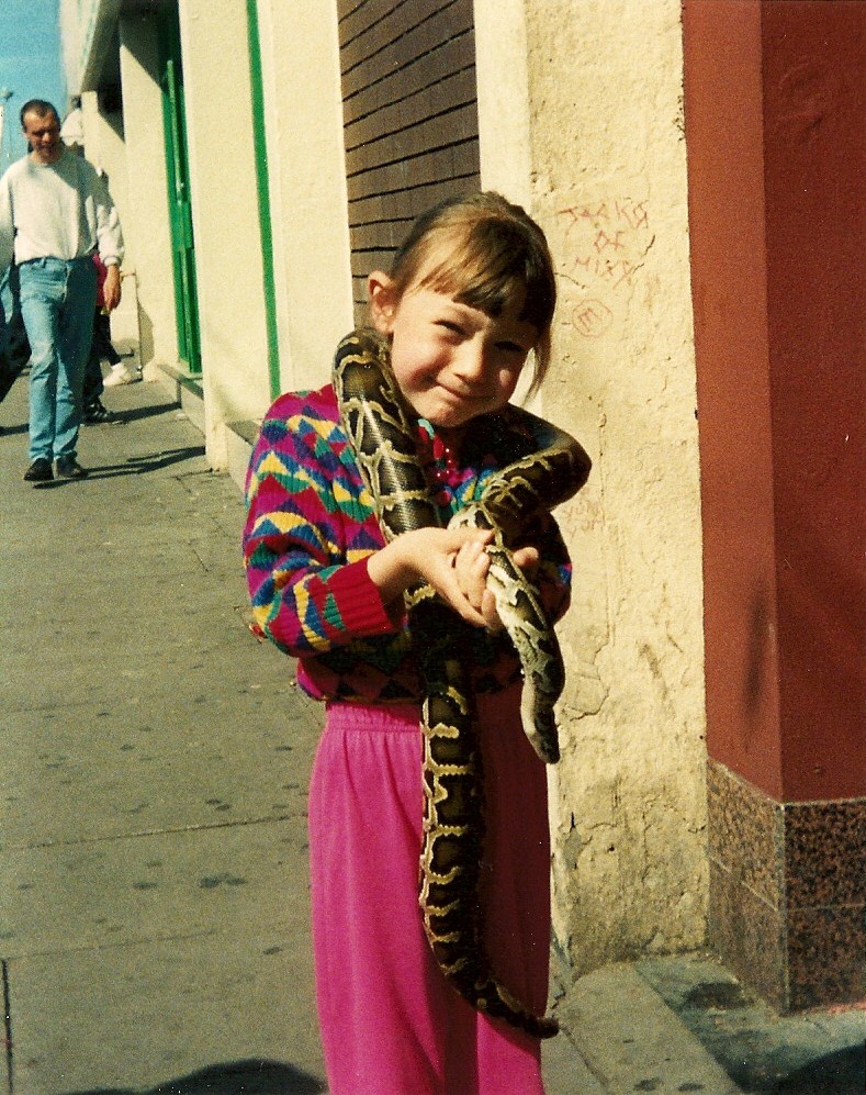 5 years old; w snake