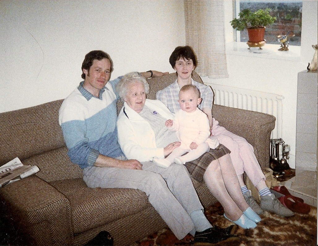 Me as a baby with parent,other great gran